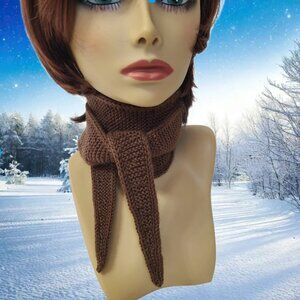 Sophie scarf Womens Scarf Classic Design Double Wrap Chocolate Small Scarf